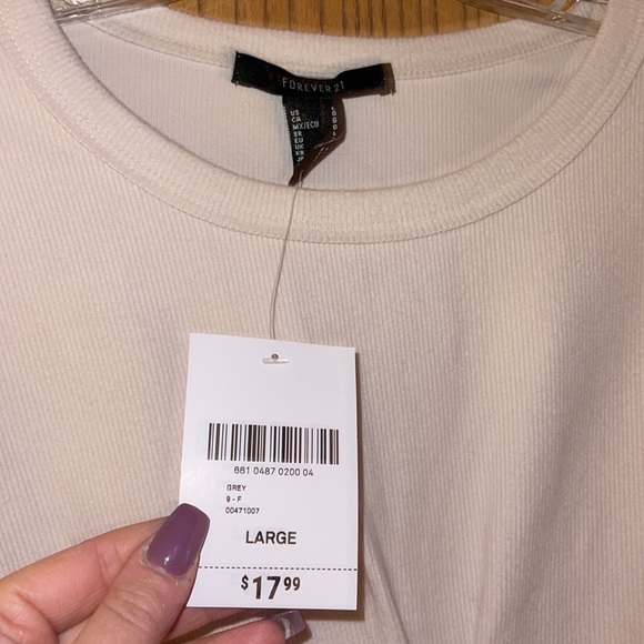 NWT Forever 21 Lace Up Crop Top - Size Large - Picture 3 of 4